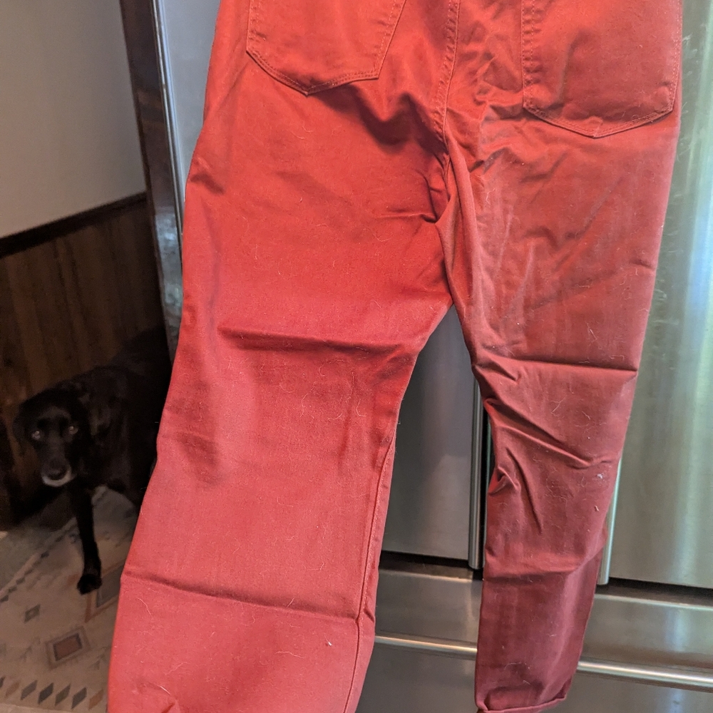 D Jeans Dark Rust Cropped High Waist Stretch Cotton Denim Jeans Sz 14 - Picture 5 of 5